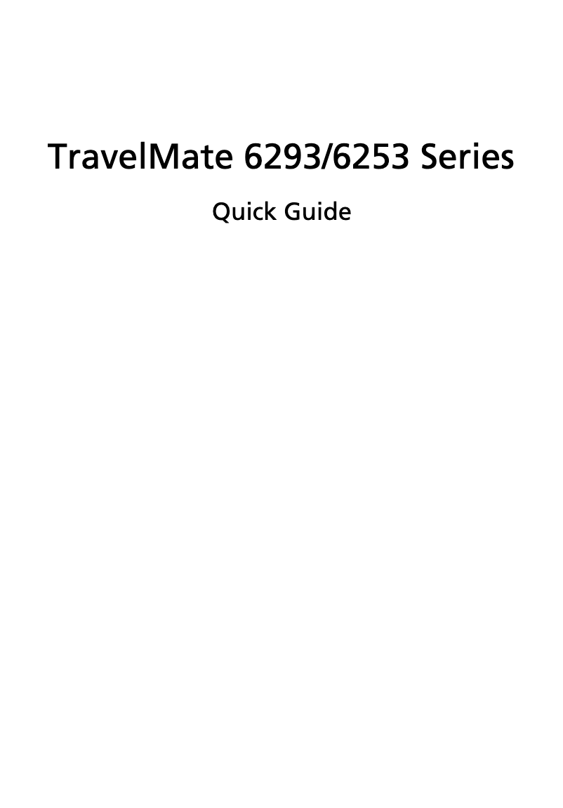 Page 1 de la notice Manuel utilisateur Acer TravelMate 629