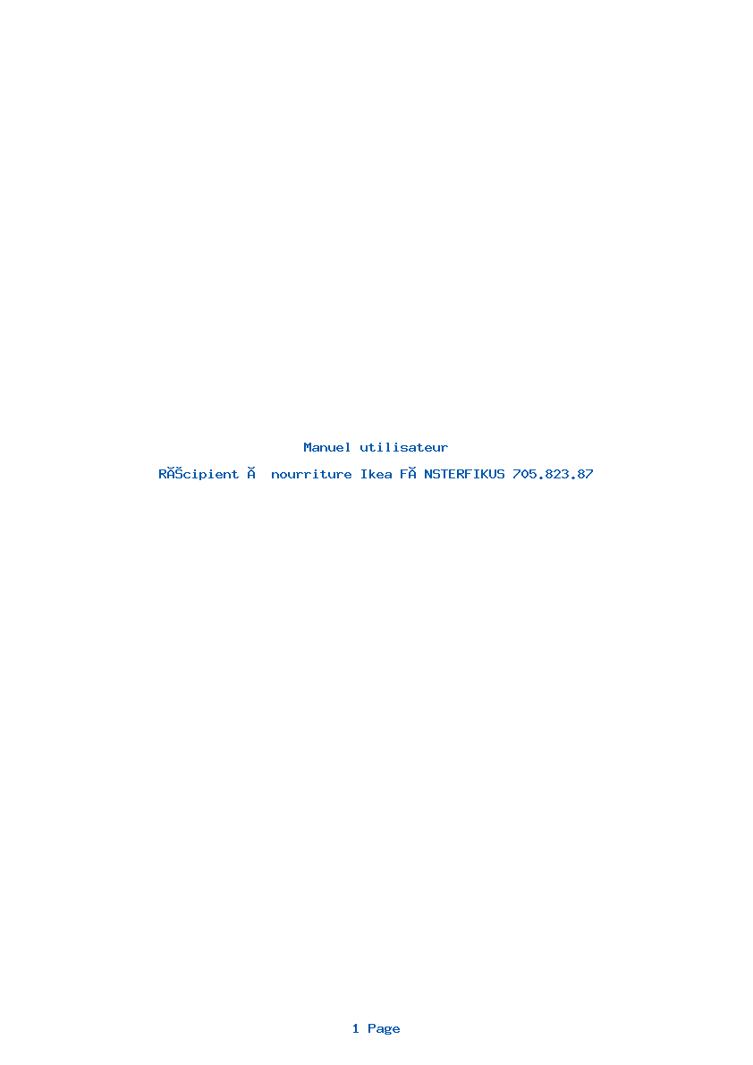 Image de la première page du manuel de l'appareil FÖNSTERFIKUS 705.823.87