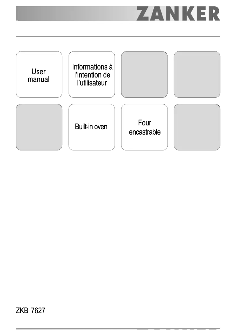 Page 1 de la notice Manuel utilisateur Zanker ZKB 7627