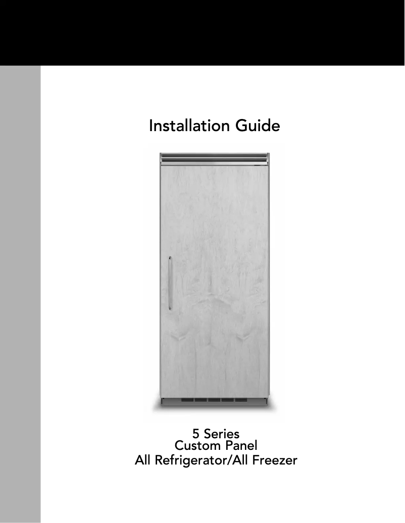Page 1 of the manual Installation Guide Viking FDFB5363R