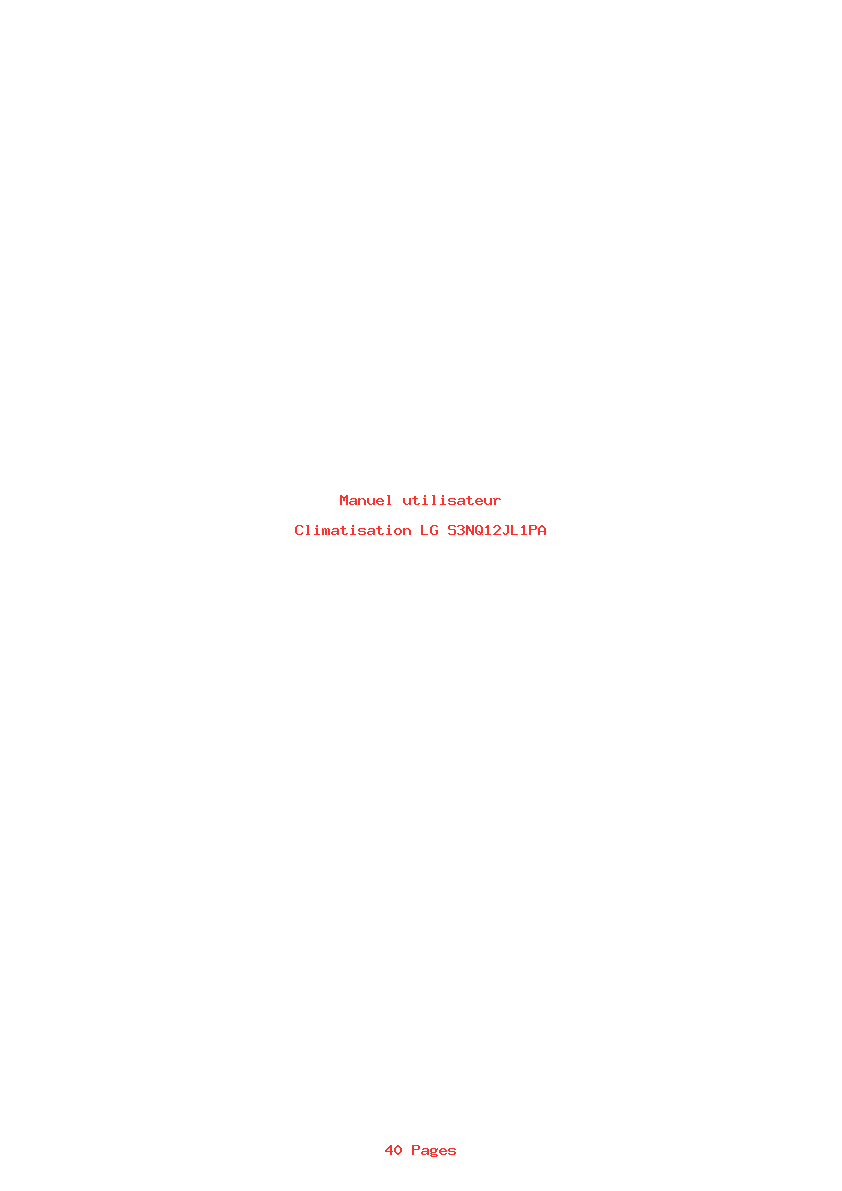 Page 1 de la notice Manuel utilisateur LG S3NQ12JL1PA