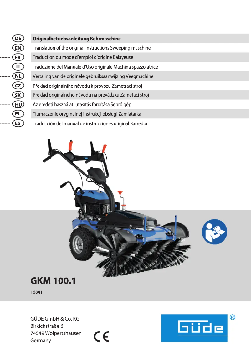 Página 1 del manual Manual de usuario Güde GKM 100.1