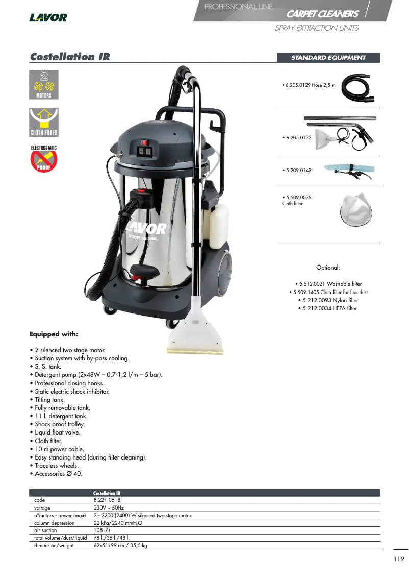 Página 1 del manual Manual de usuario Lavorwash Costellation IR