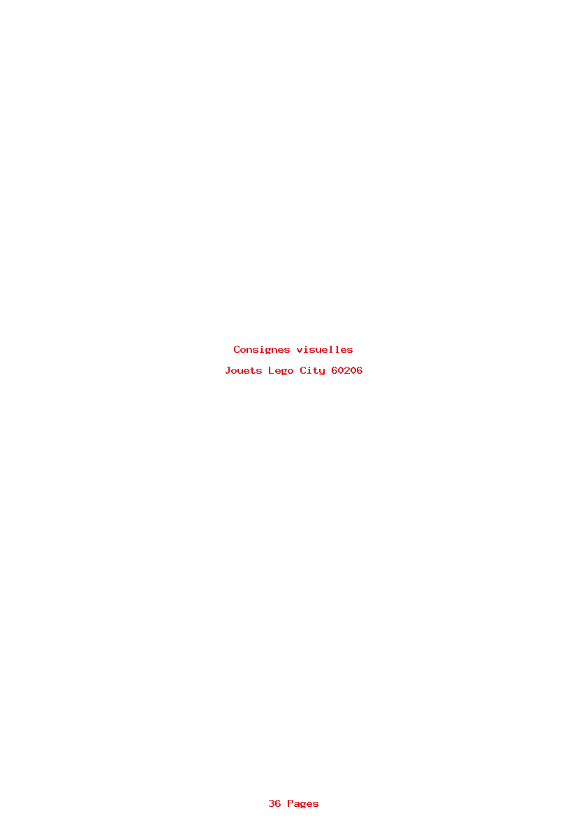 Page 1 de la notice Consignes visuelles Lego City 60206