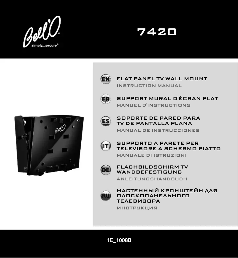 Page 1 de la notice Manuel utilisateur Bell'O 7420B