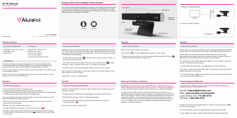 Page 1 de la notice Mode d'emploi Aluratek AWC4KF