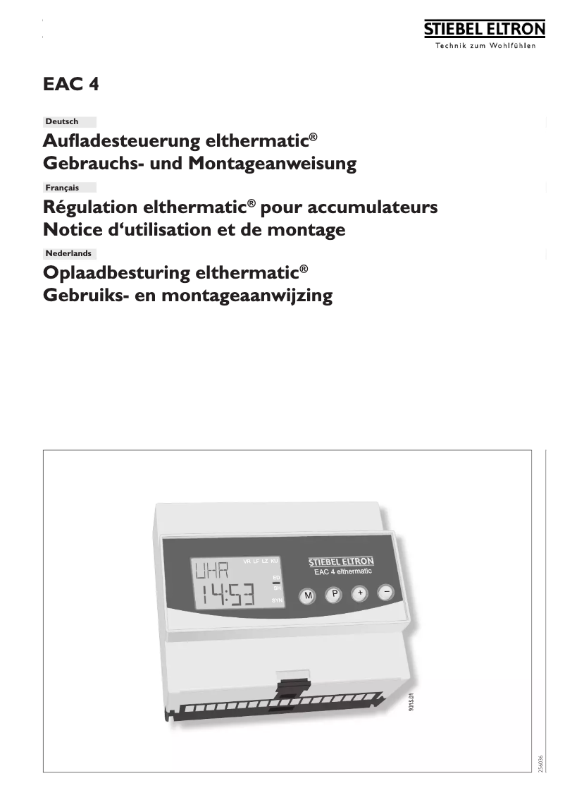 Page 1 de la notice Manuel utilisateur Stiebel Eltron EAC4