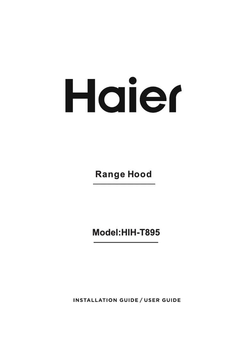Página 1 del manual Manual de usuario Haier HIH-T895