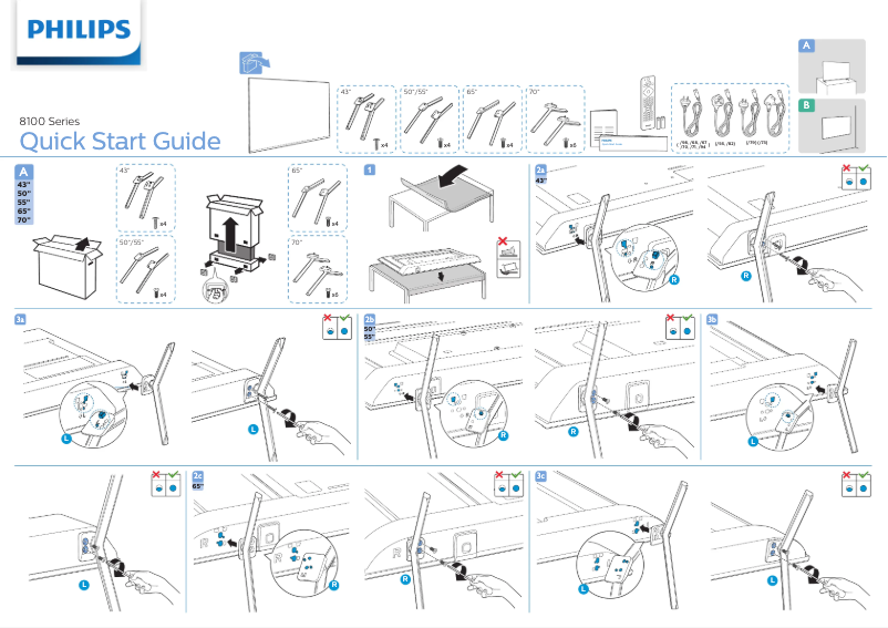 Page 1 of the manual Quick Start Guide Philips 55PUT8115
