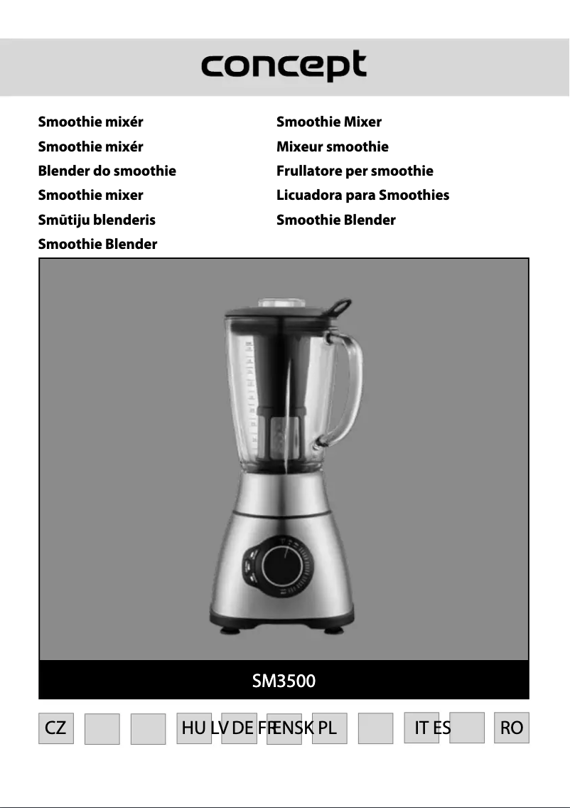 Page 1 de la notice Manuel utilisateur Concept SM3500