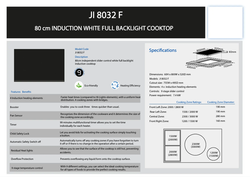 Page 1 de la notice Manuel utilisateur Silverline JI 8032