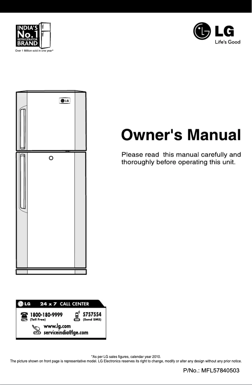 Page 1 de la notice Manuel utilisateur LG GL-305VM4