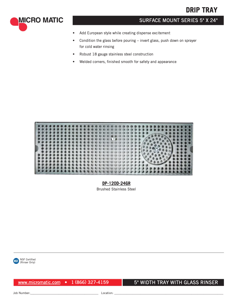 Page 1 de la notice Manuel utilisateur Micro Matic DP-120D-24GR
