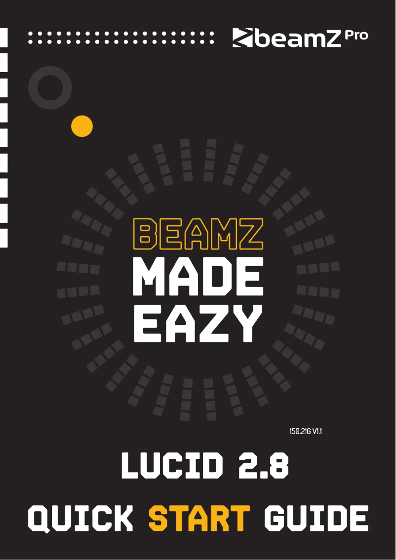 Page 1 de la notice Guide de démarrage rapide BeamZ LUCID 2.8