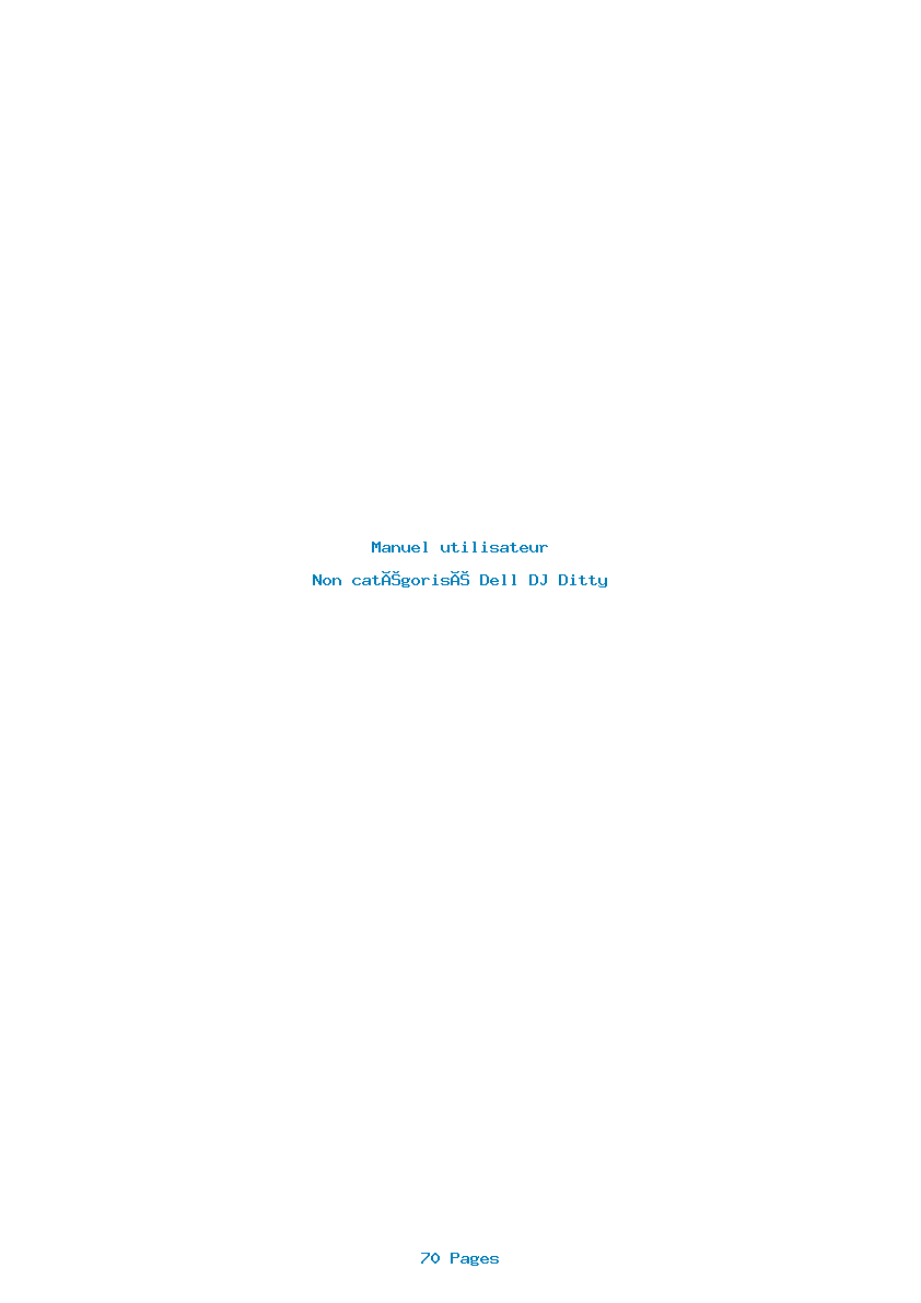 Page 1 de la notice Manuel utilisateur Dell DJ Ditty