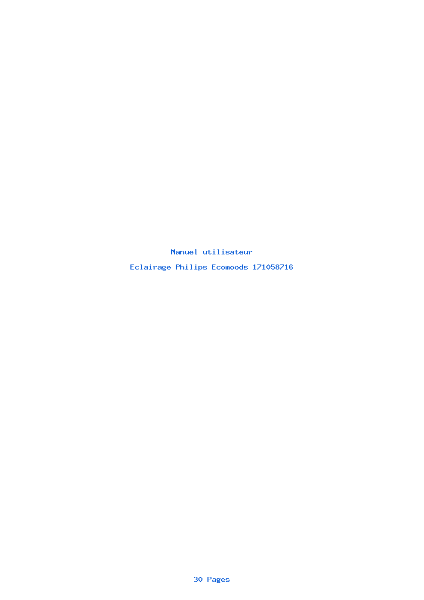 Page 1 de la notice Manuel utilisateur Philips Ecomoods 171058716