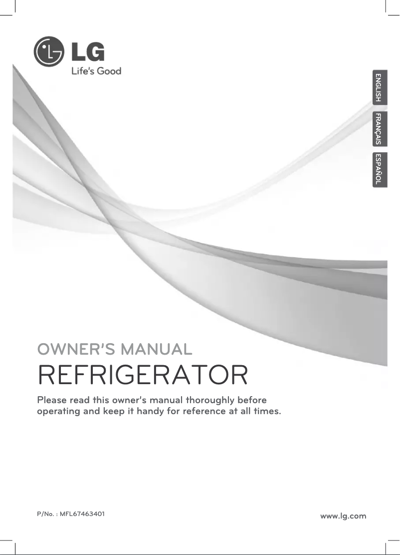 Page 1 de la notice Manuel utilisateur LG GW-F401ESNW