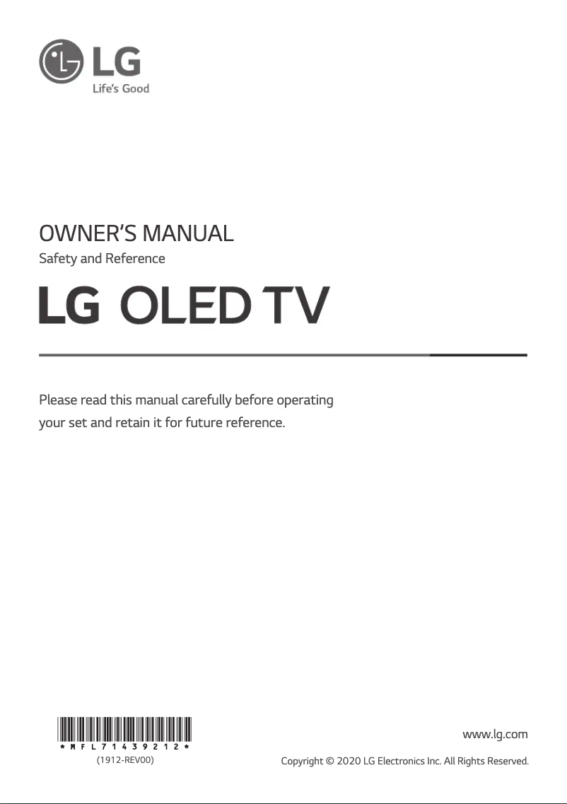 Página 1 del manual Manual de usuario LG OLED55BX