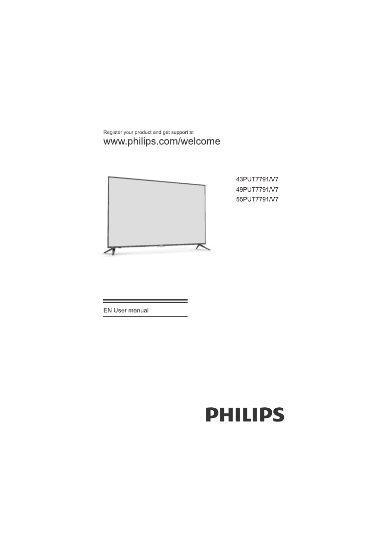 Page 1 of the manual User Manual Philips 7000 series 43PUT7791