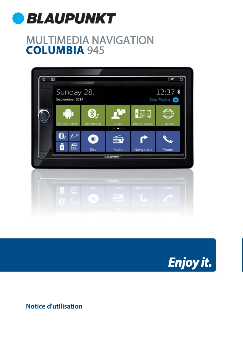 Page 1 de la notice Manuel utilisateur Blaupunkt Columbia 945