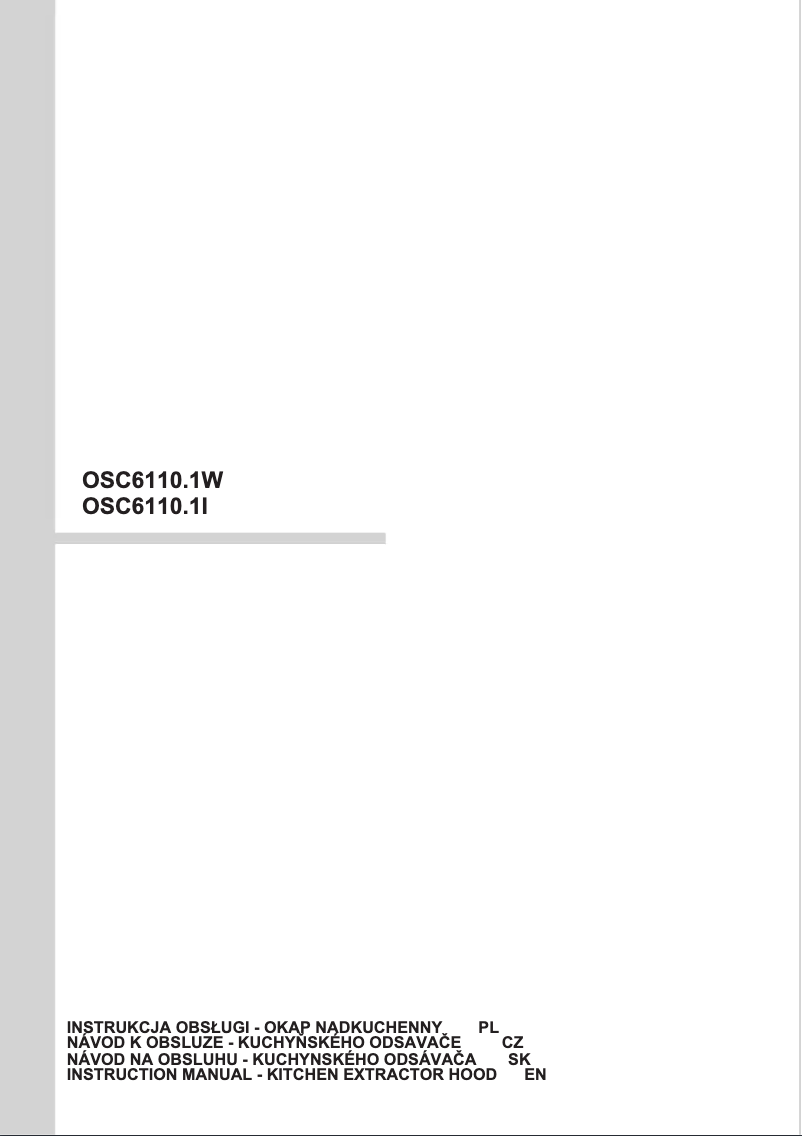 Page 1 of the manual User Manual Amica OSC 6110.1 I