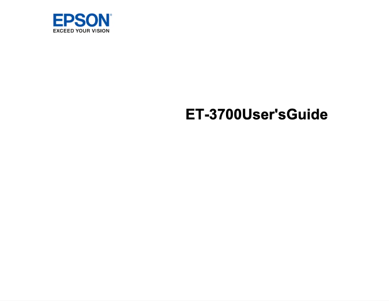 Página 1 del manual Manual de usuario Epson Expression ET-3700