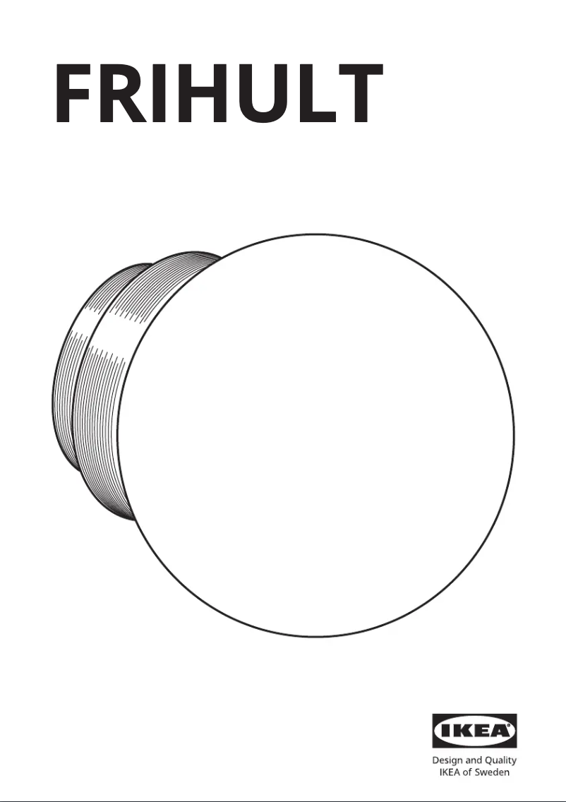 Page 1 de la notice Manuel utilisateur Ikea FRIHULT 204.315.60