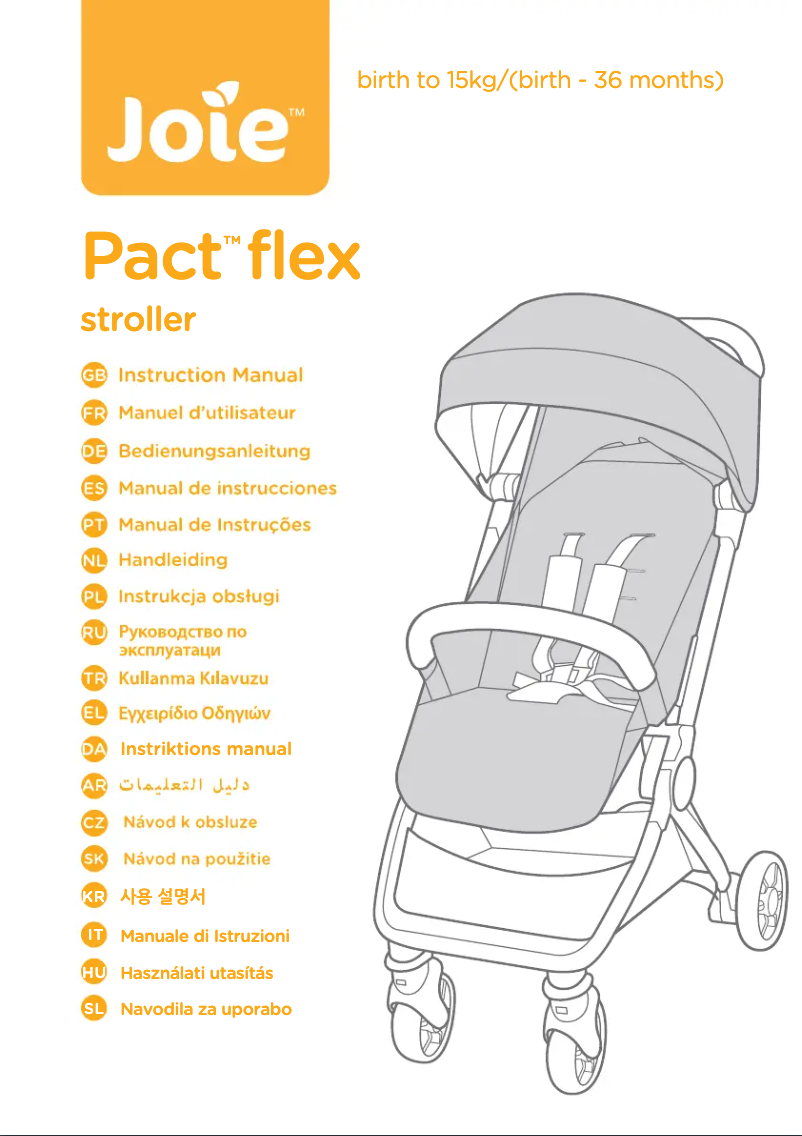 Página 1 del manual Manual de usuario Joie Pact Flex