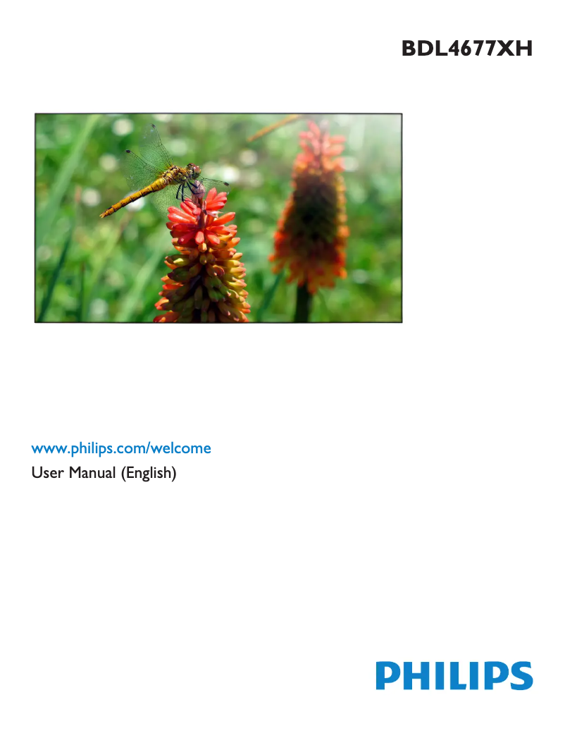 Página 1 del manual Manual de instrucciones Philips Signage Solutions BDL4677XH