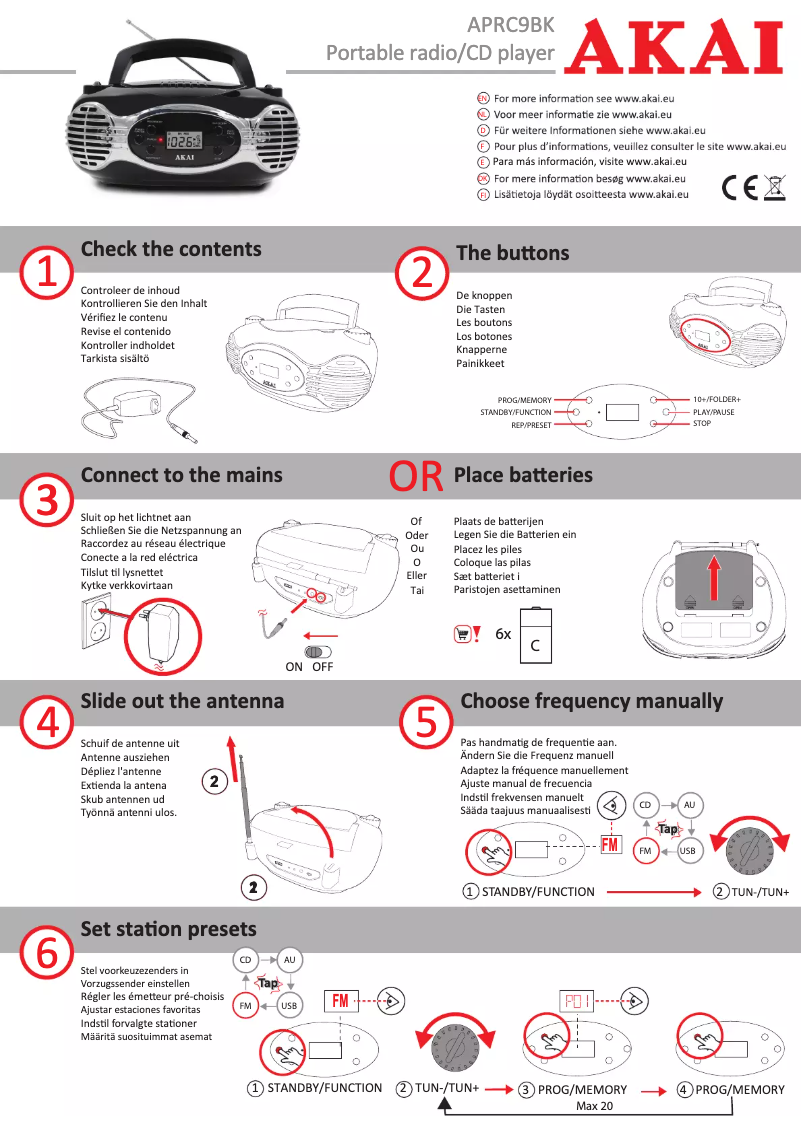 Page 1 of the manual User Manual AKAI APRC30