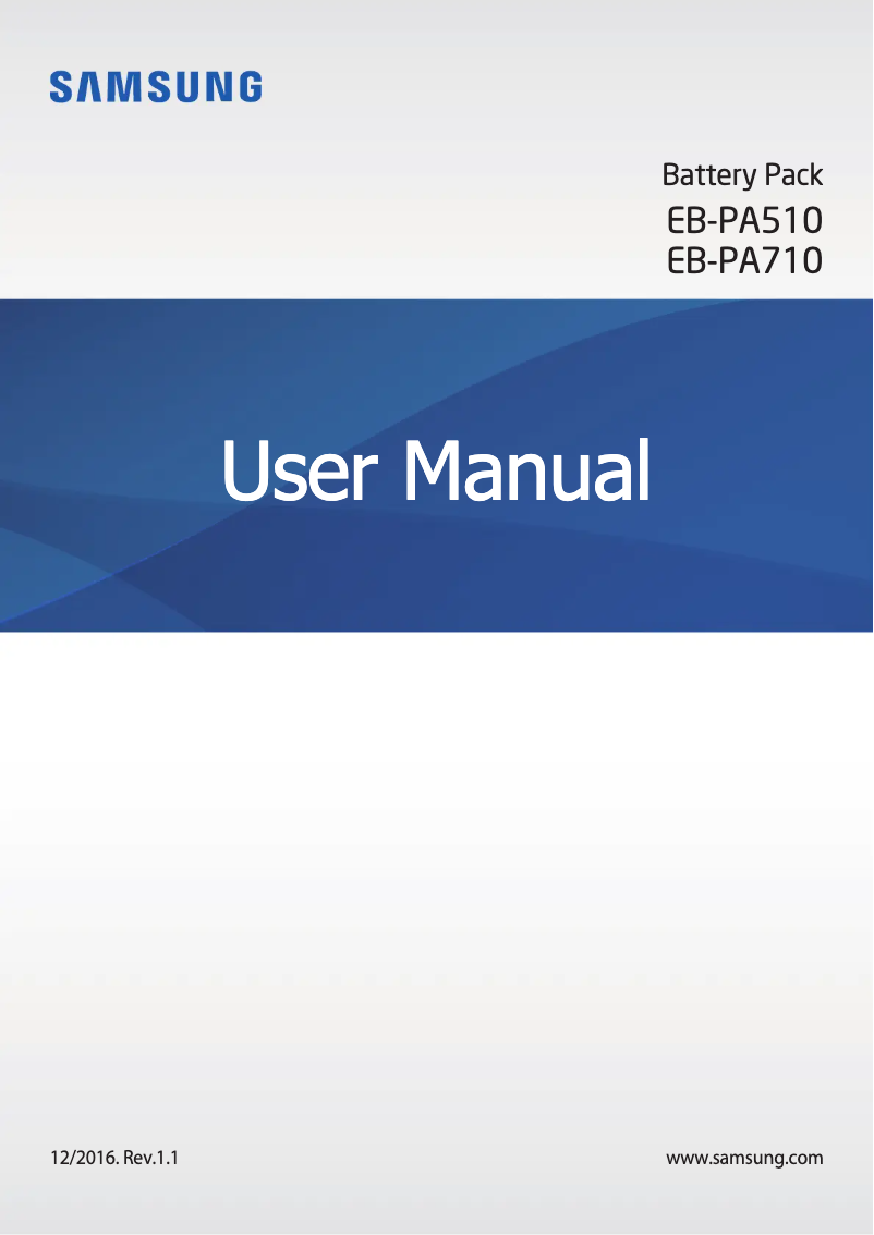 Página 1 del manual Manual de instrucciones Samsung EB-PA710