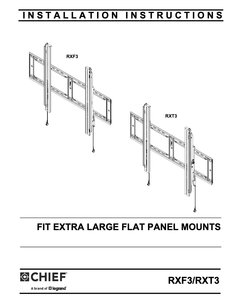 Page 1 de la notice Manuel utilisateur Chief RXT3