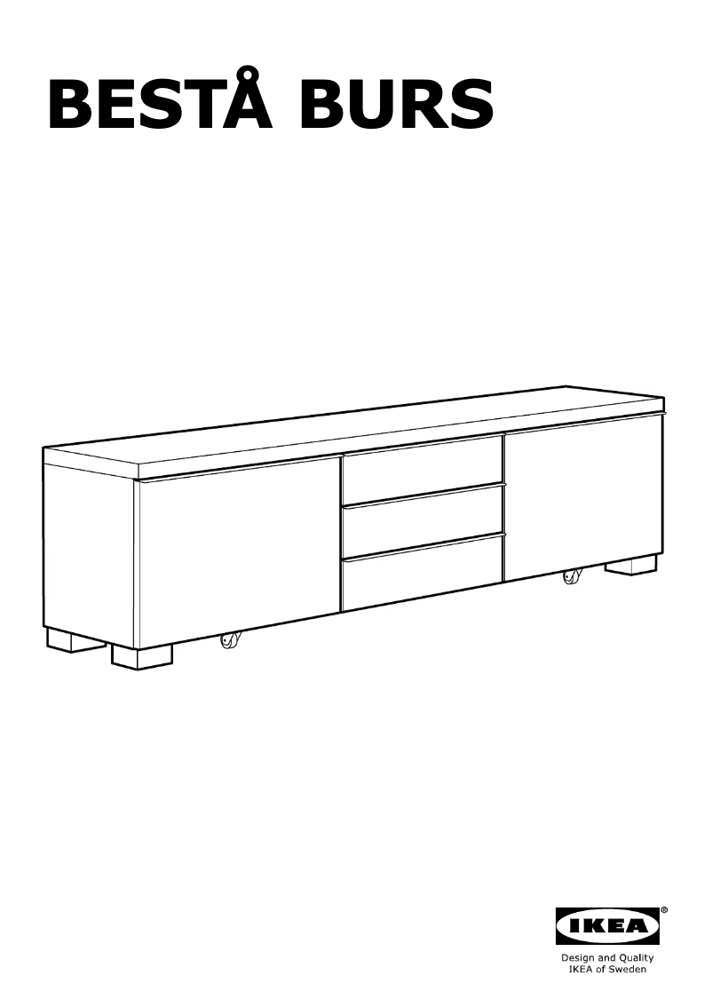 Page 1 de la notice Instructions / montage Ikea BESTA BURS