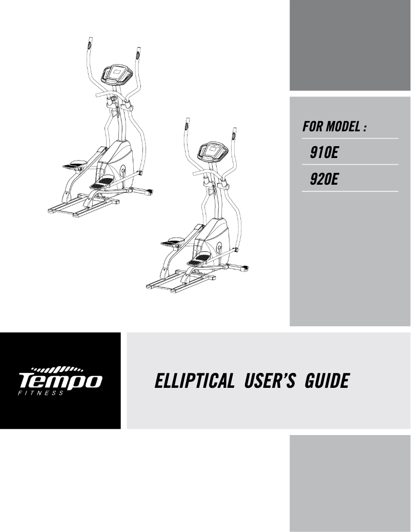 Page 1 de la notice Manuel utilisateur Horizon Fitness 910E