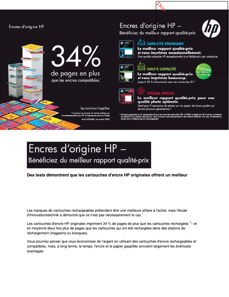 Page n°1 - Manuel utilisateur HP CE285A