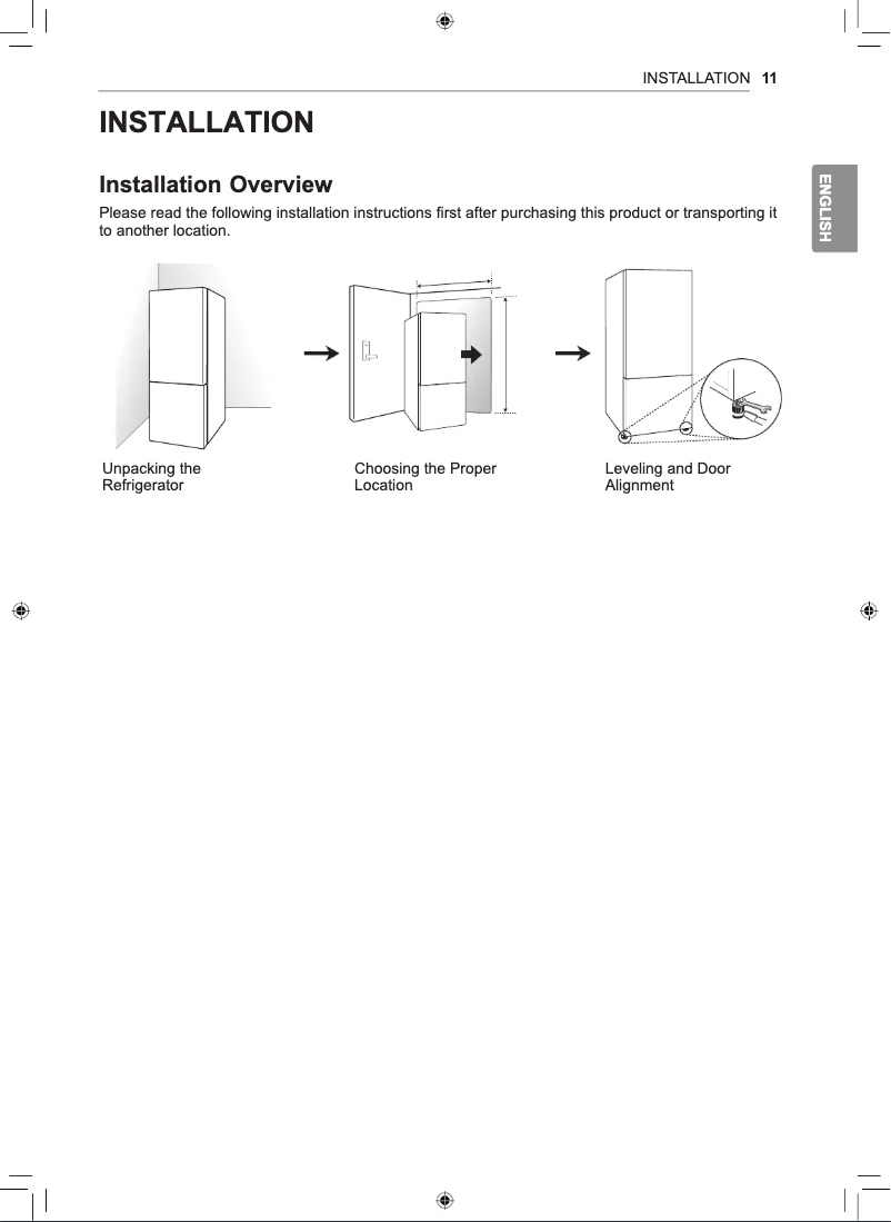 Page 1 of the manual Installation Guide LG LBNC15231V