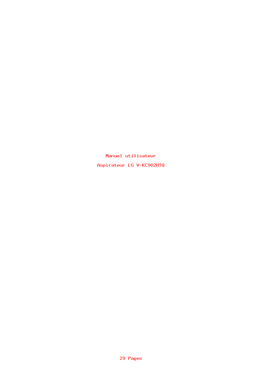 Image de la première page du manuel de l'appareil V-KC902HTQ