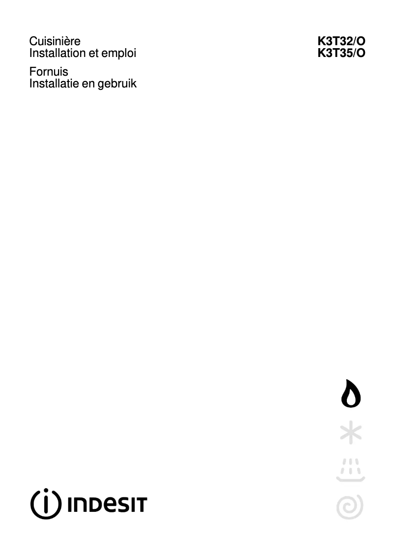 Página 1 del manual Manual de usuario Indesit K3T35S(X)/O