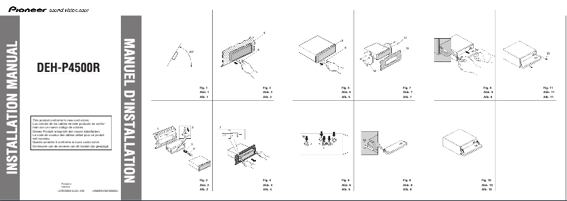 Page 1 de la notice Manuel utilisateur Pioneer DEH-P4500R