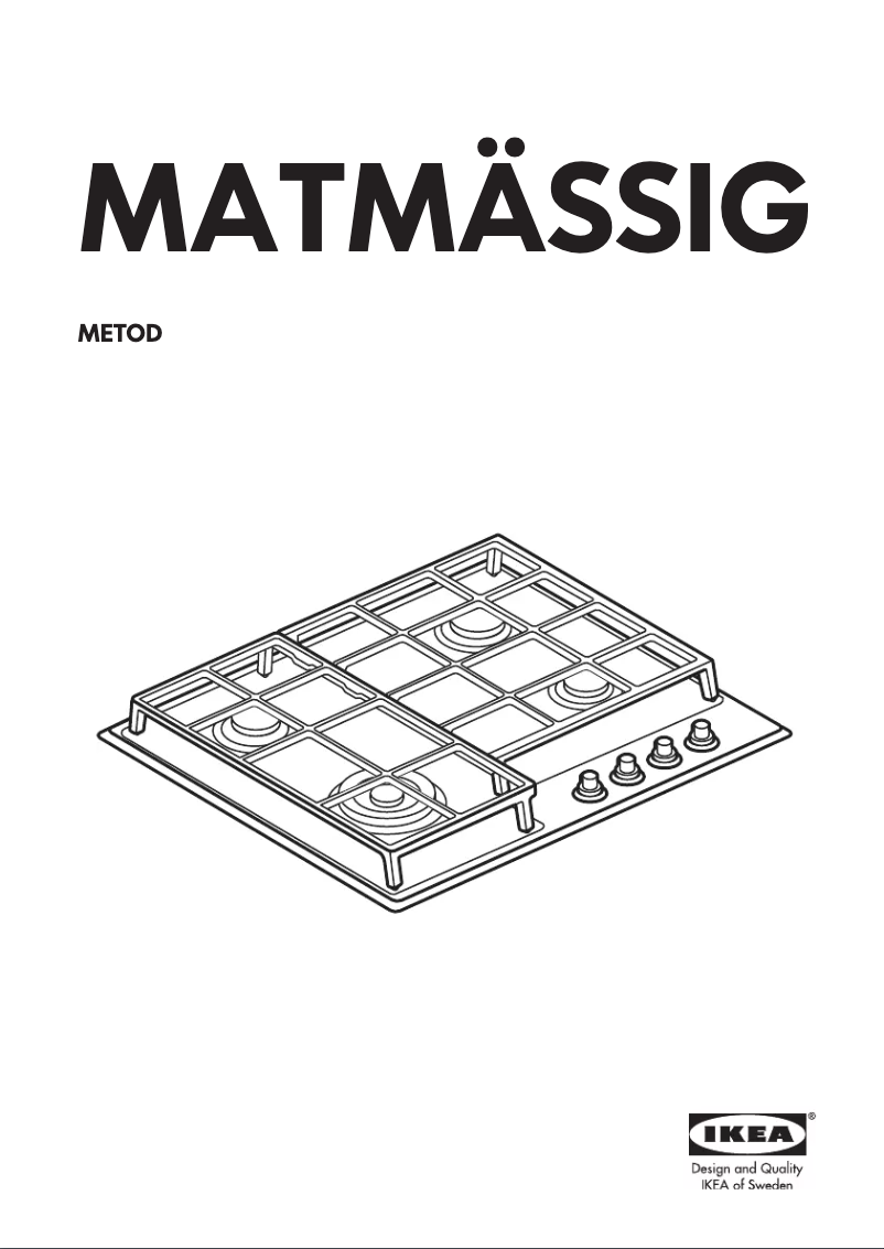 Page 1 de la notice Instructions / montage Ikea MATMÄSSIG
