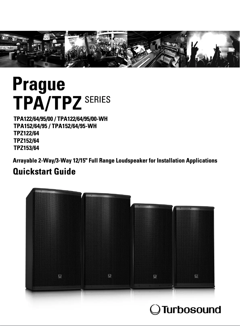 Página 1 del manual Guía de inicio rápido Turbosound Prague TPA122/95