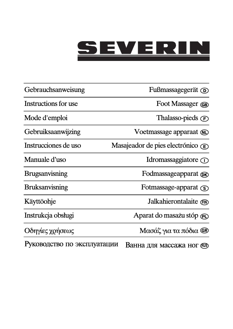 Page 1 de la notice Manuel utilisateur Severin FM 7608