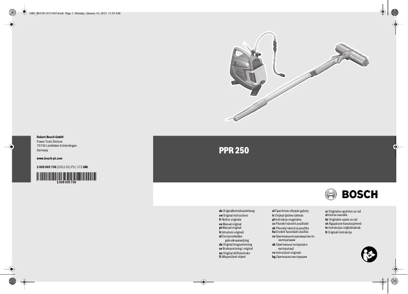 Page 1 of the manual User Manual Bosch PPR 250