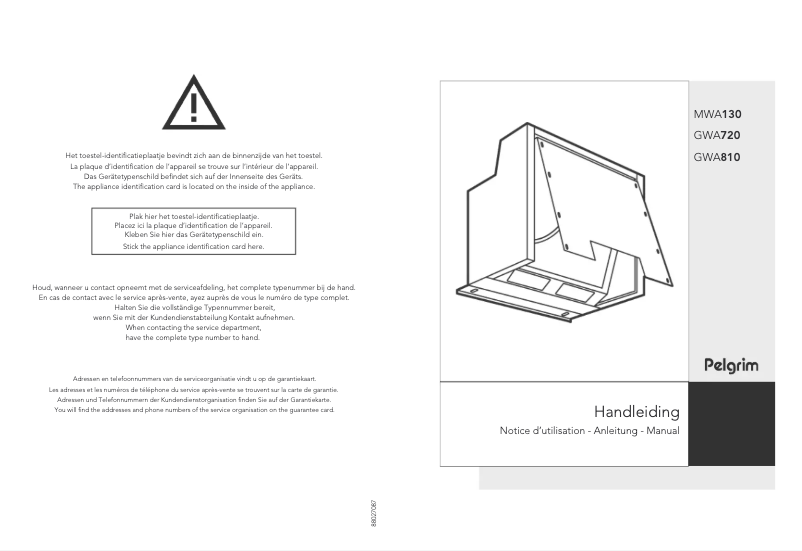 Page 1 de la notice Manuel utilisateur Pelgrim GWA 810