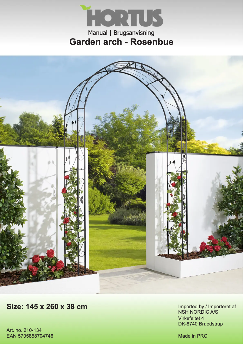 Page 1 de la notice Manuel utilisateur Hortus 210-134