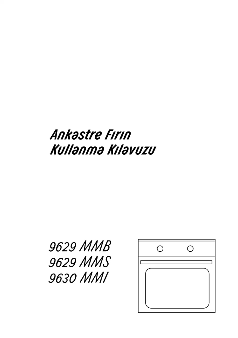 Page 1 of the manual User Manual Arçelik 9630 MMI