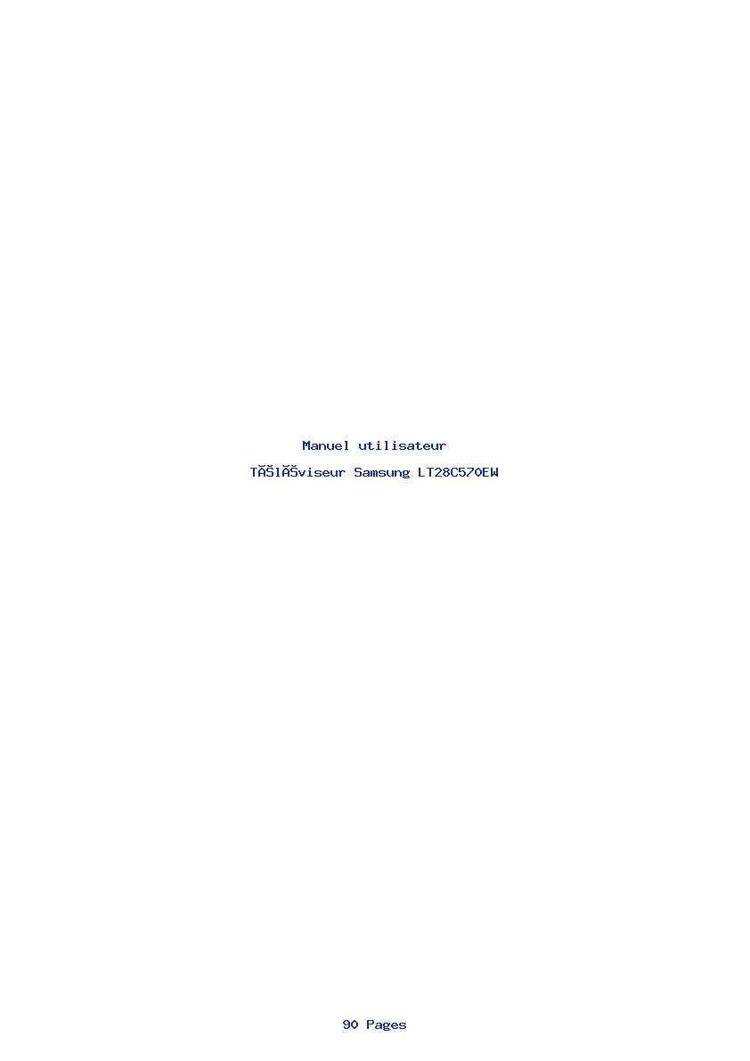 Page 1 de la notice Manuel utilisateur Samsung LT28C570EW