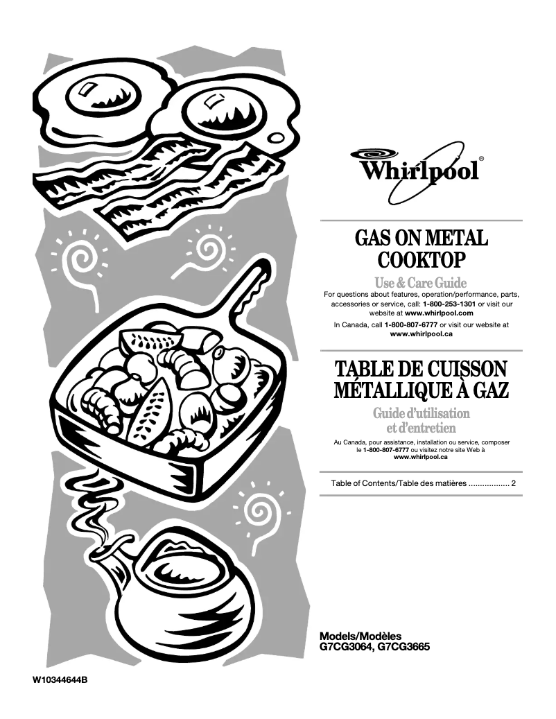 Página 1 del manual Manual de usuario Whirlpool G7CG3665