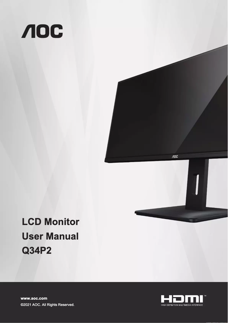 Página 1 del manual Manual de usuario AOC Q34P2