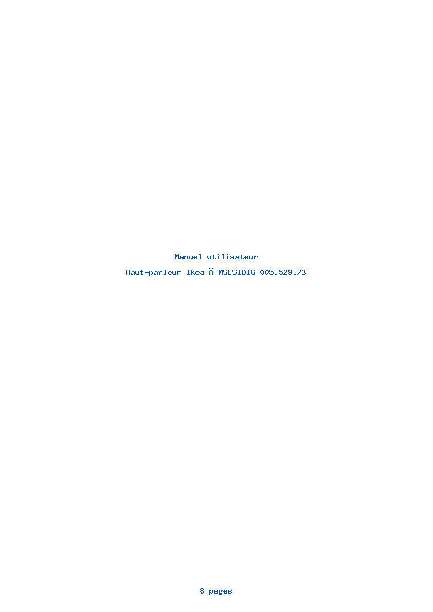 Page 1 de la notice Manuel utilisateur Ikea ÖMSESIDIG 005.529.73